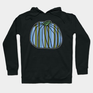 Halloween Horror Pumpkin Blue Green Stripes Hoodie